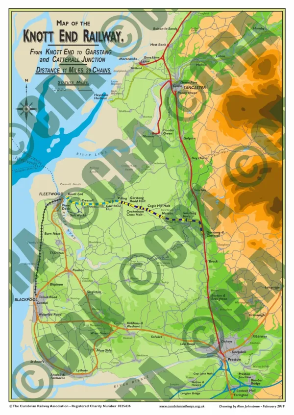 Map - The Garstang and Knott End Railway