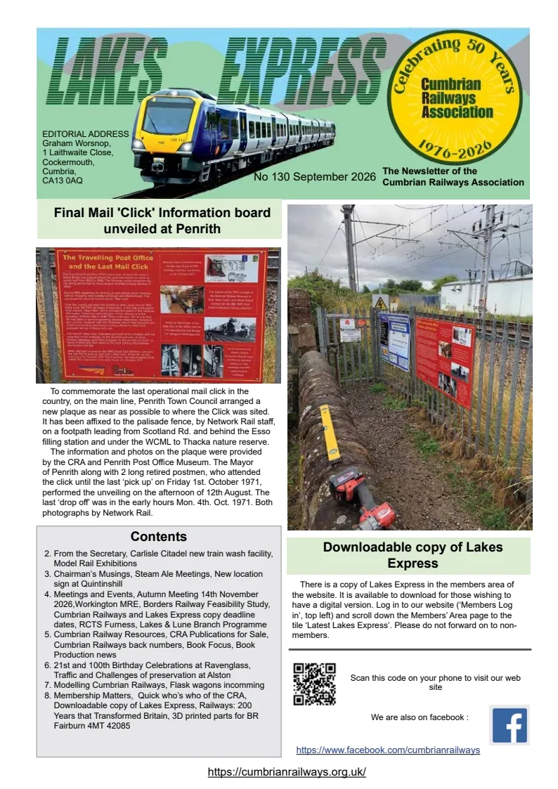 Lakes Express No 130 September 2026
